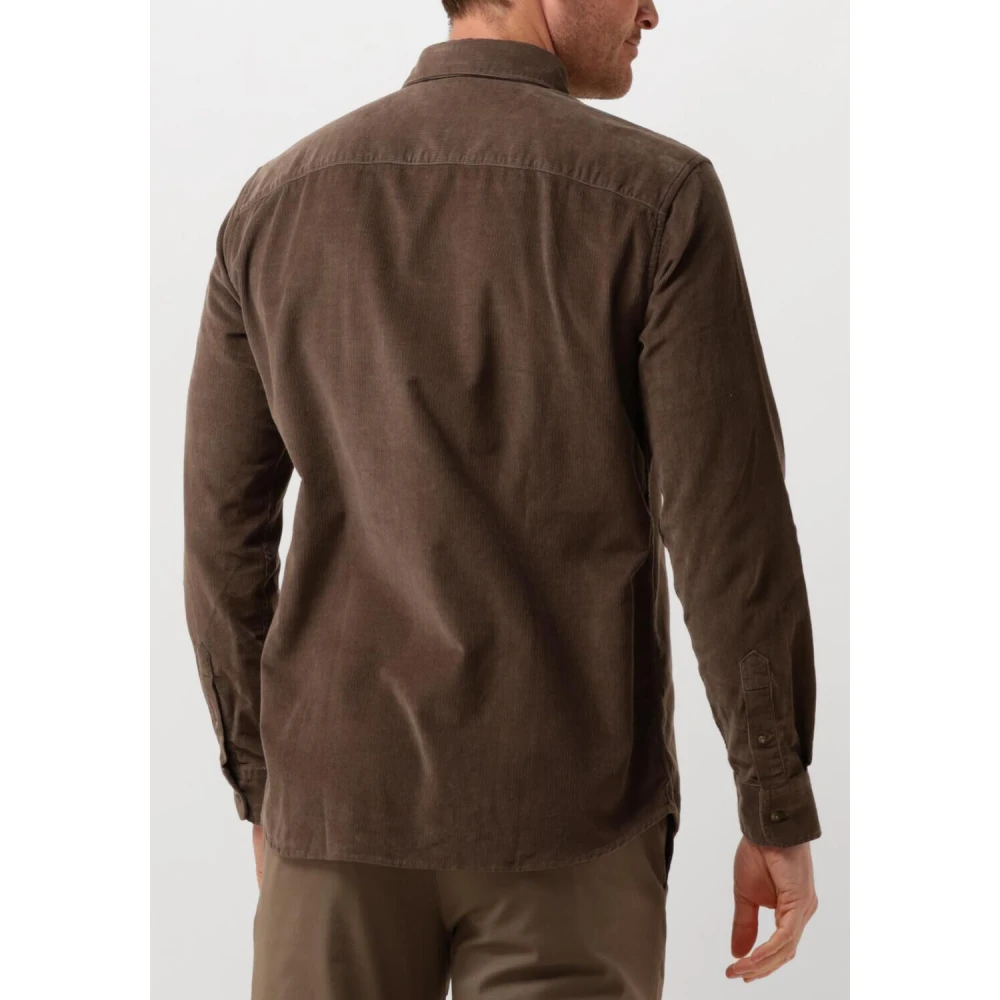 Selected Homme Groen Corduroy Overshirt Brown Heren