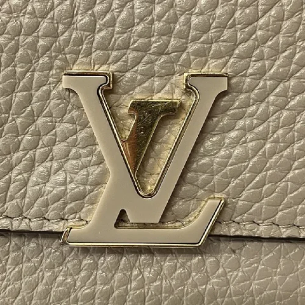 Louis Vuitton Vintage Pre-owned Leather wallets Beige Dames