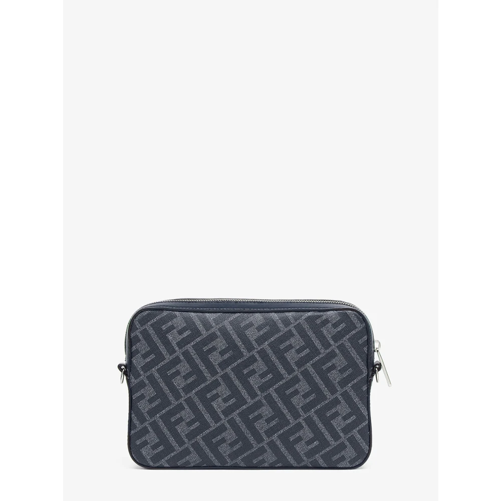 Fendi Blauwe Denim Compacte Schoudertas Blue Heren