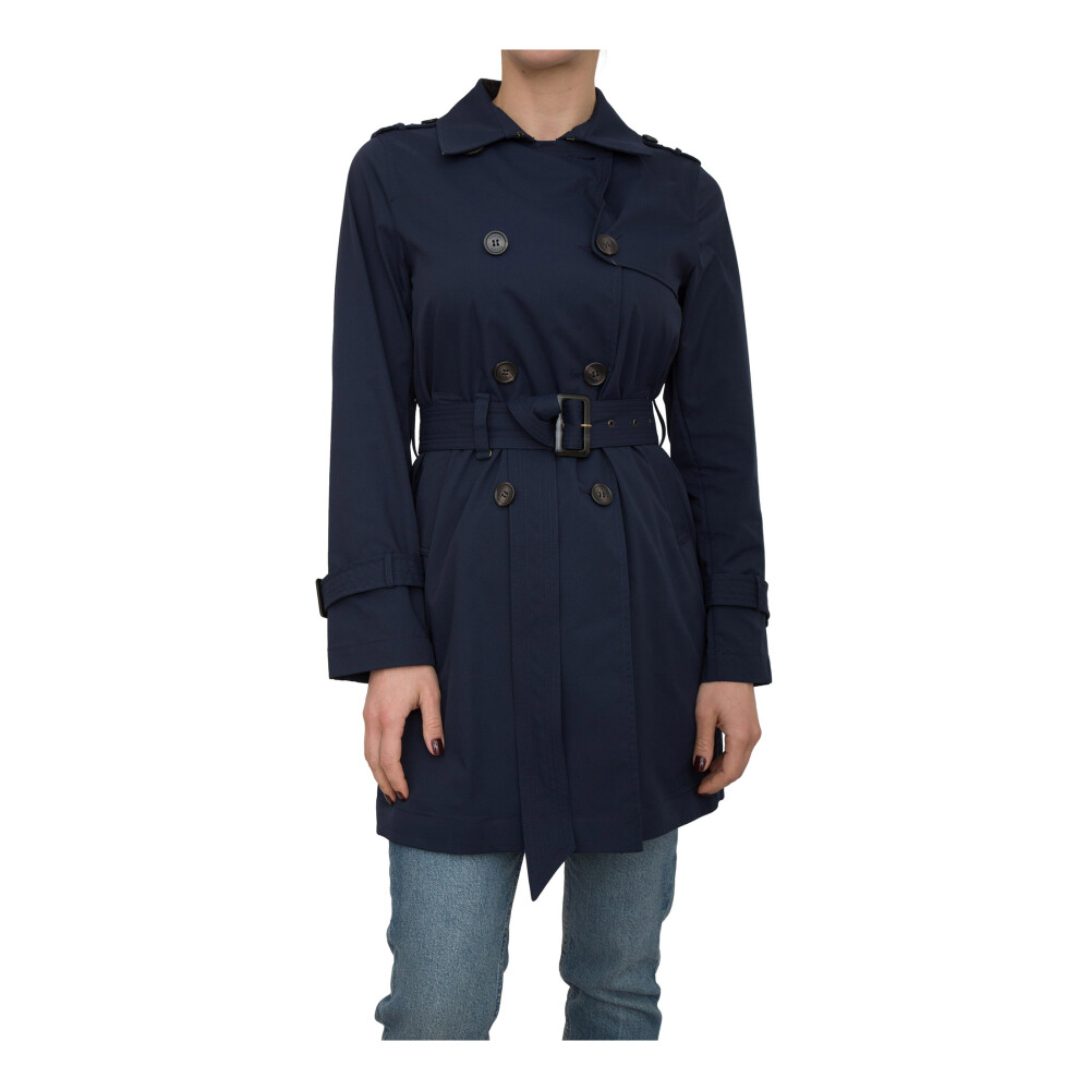トレンチコート MIUMIU NAVY BLUE COTTON TRENCH COAT Coats And Jackets For Women | Miu Miu