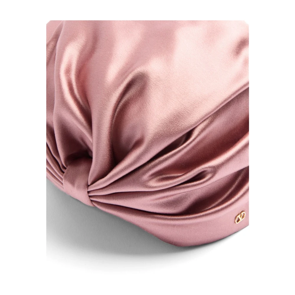 Valentino Garavani Zijden tulband met VLogo-detail Pink Dames