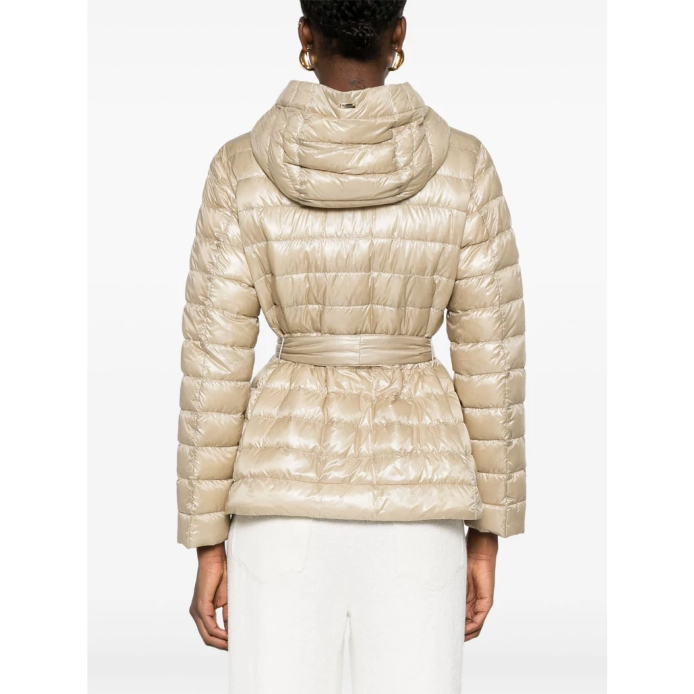 Herno Puffer Jacket met Riem Beige Dames