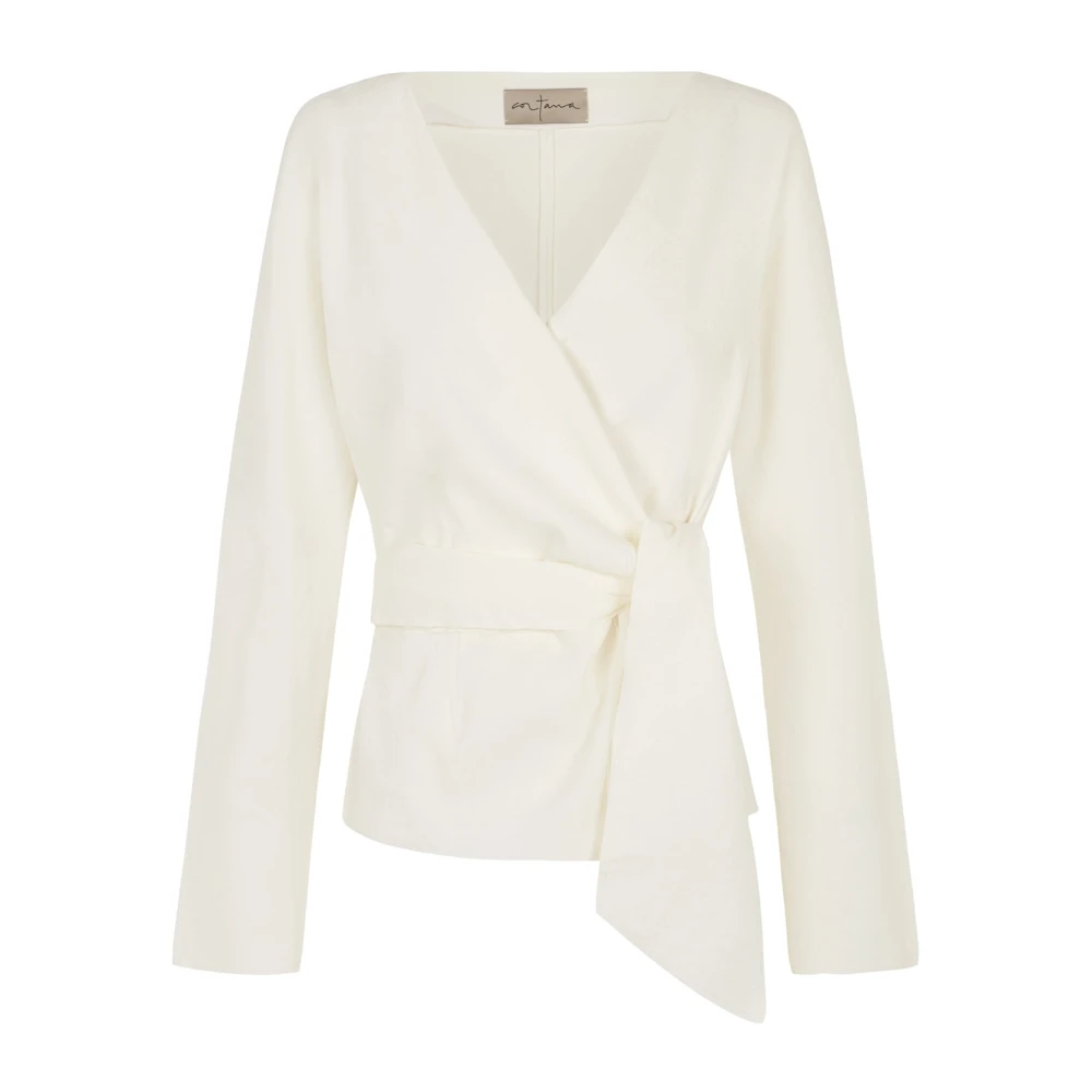 Cortana Kaars witte double-breasted jas White Dames