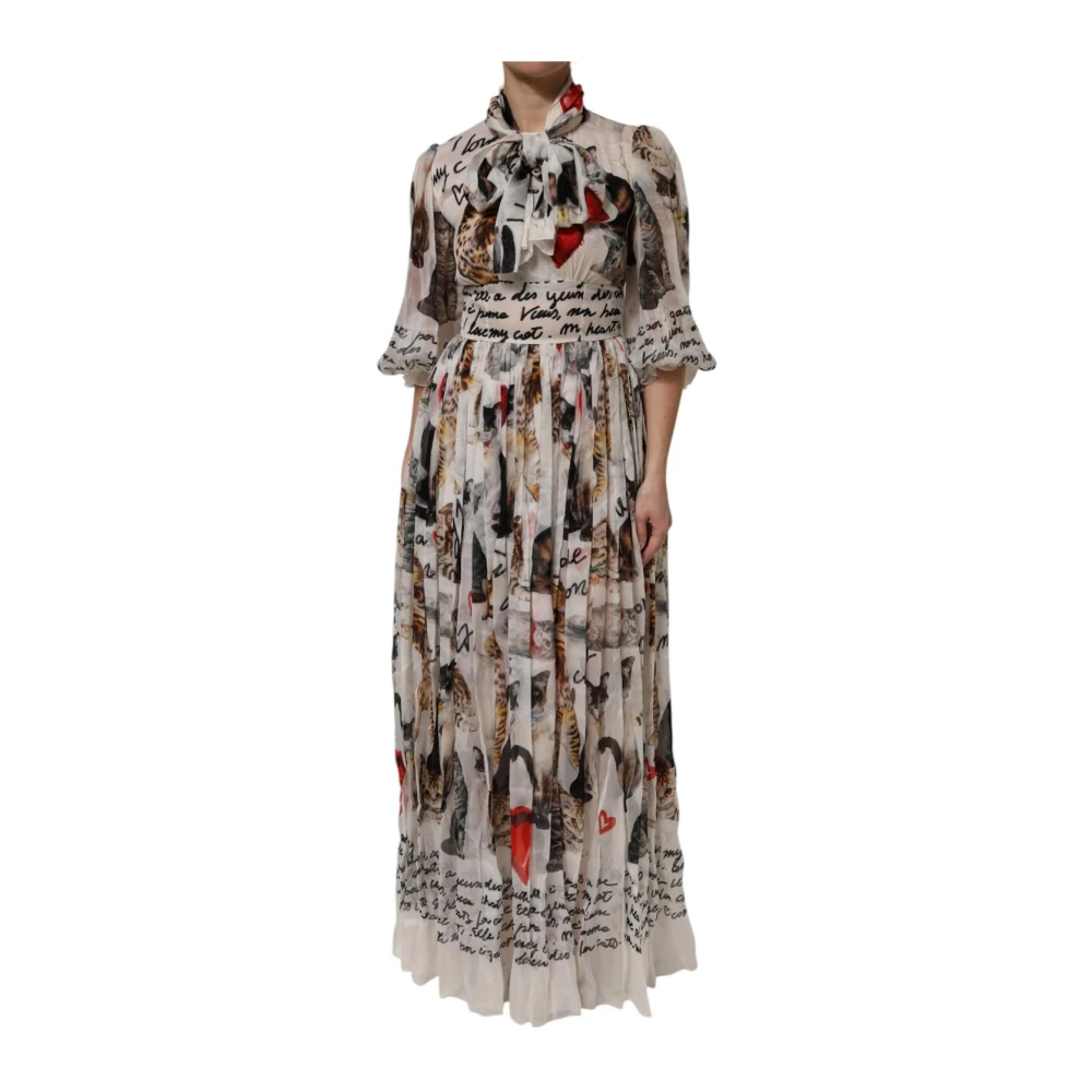 Dolce & Gabbana Women's Animal Print Silk Maxi Dress