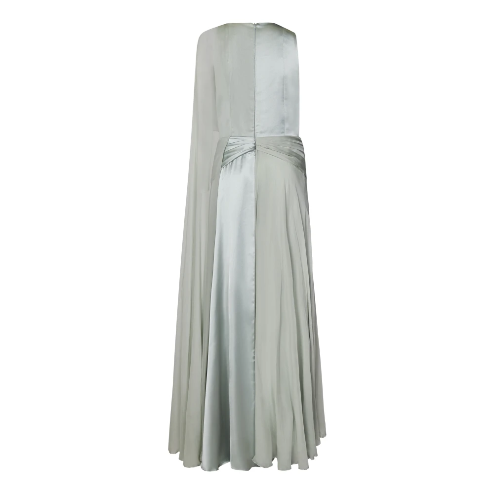Zuhair Murad Groene Zijden Cape-Stijl Jurk Green Dames