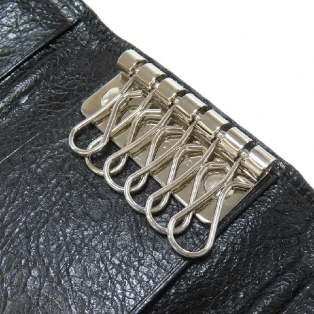 Balenciaga Vintage Pre-owned Leather key-holders Black Dames