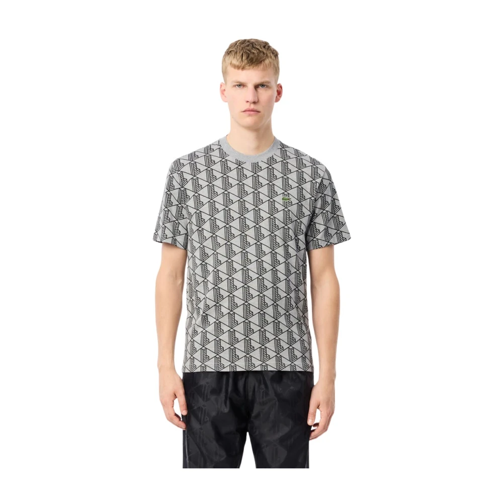 Lacoste Monogram T-shirt Gray Heren