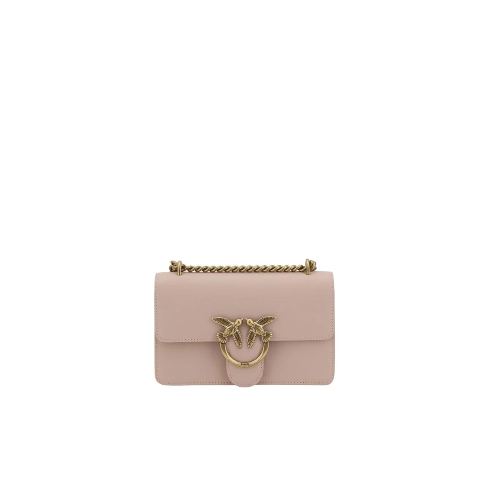 pinko Mini Schoudertas met Goudkleurig Logo Pink Dames