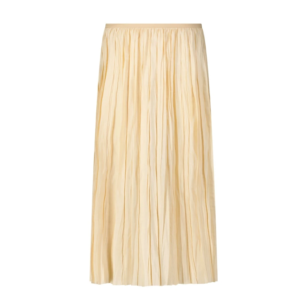 Roberto Collina Midi Geplooide Rok Beige Dames