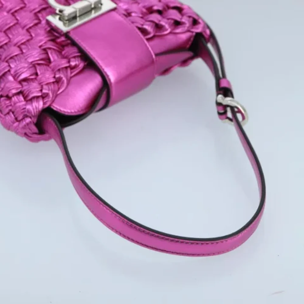 Salvatore Ferragamo Pre-owned Leather shoulder-bags Pink Dames