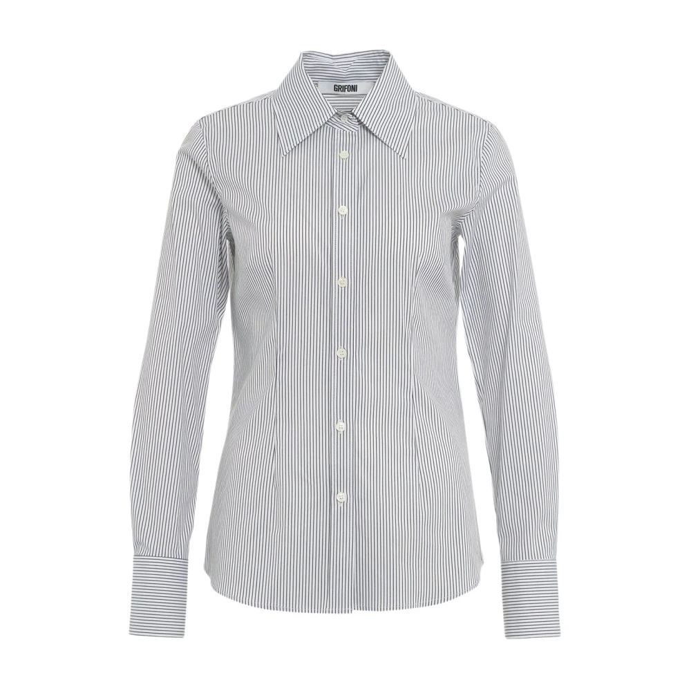 Mauro Grifoni Grijze Shirts Aw24 Dameskleding White Dames