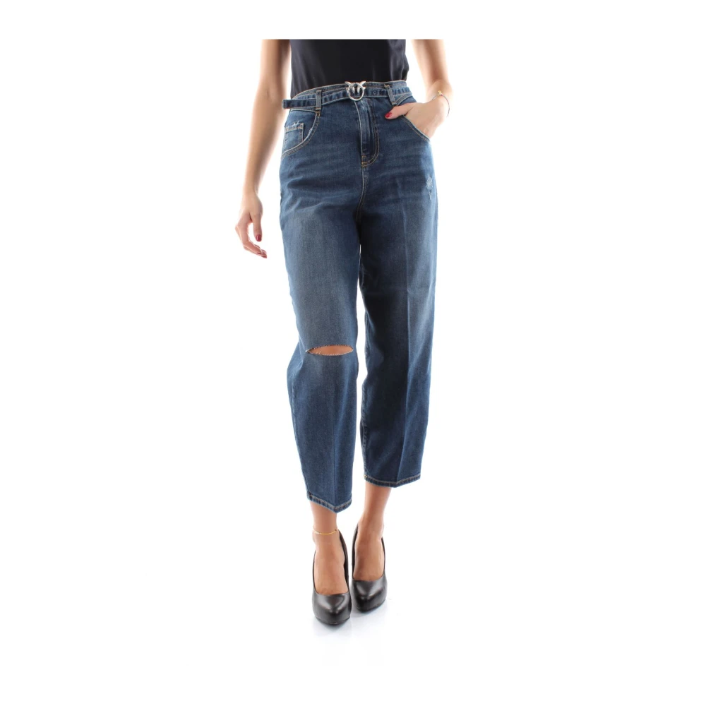 Pinko Cropped Jeans Blue Dames