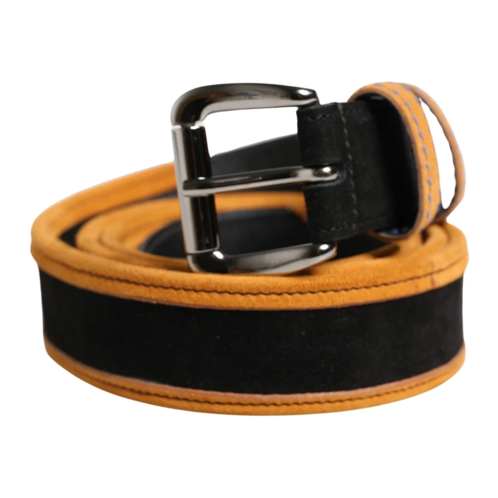 Dolce & Gabbana Mannelijk Zwart Metalen Gesp Riem