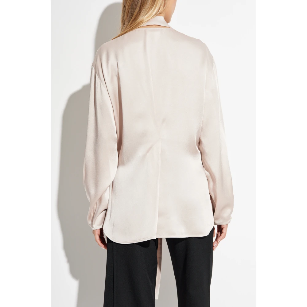 Victoria Beckham Satijnen overhemd Pink Dames
