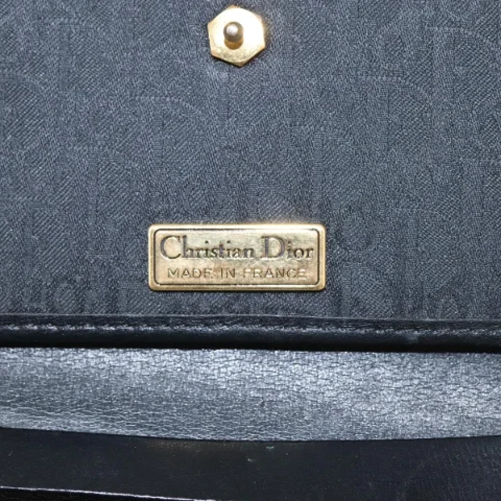 Dior Vintage Pre-owned Canvas shoulder-bags Black Dames