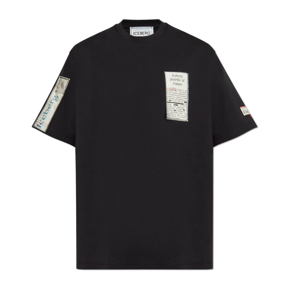 Iceberg - Tops > T-Shirts - Black - Iceberg - Modalova