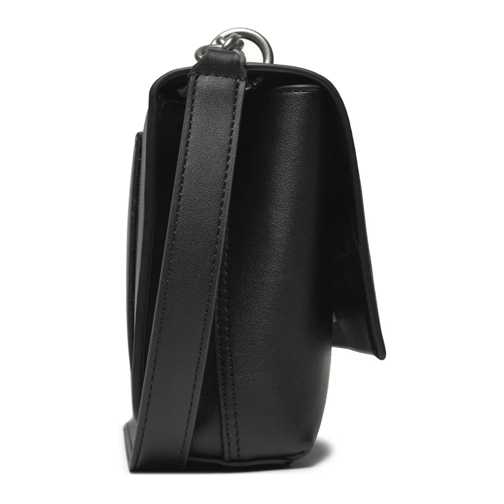 Calvin Klein Jeans Zwarte Nep Leren Tas met Zakken Black Dames
