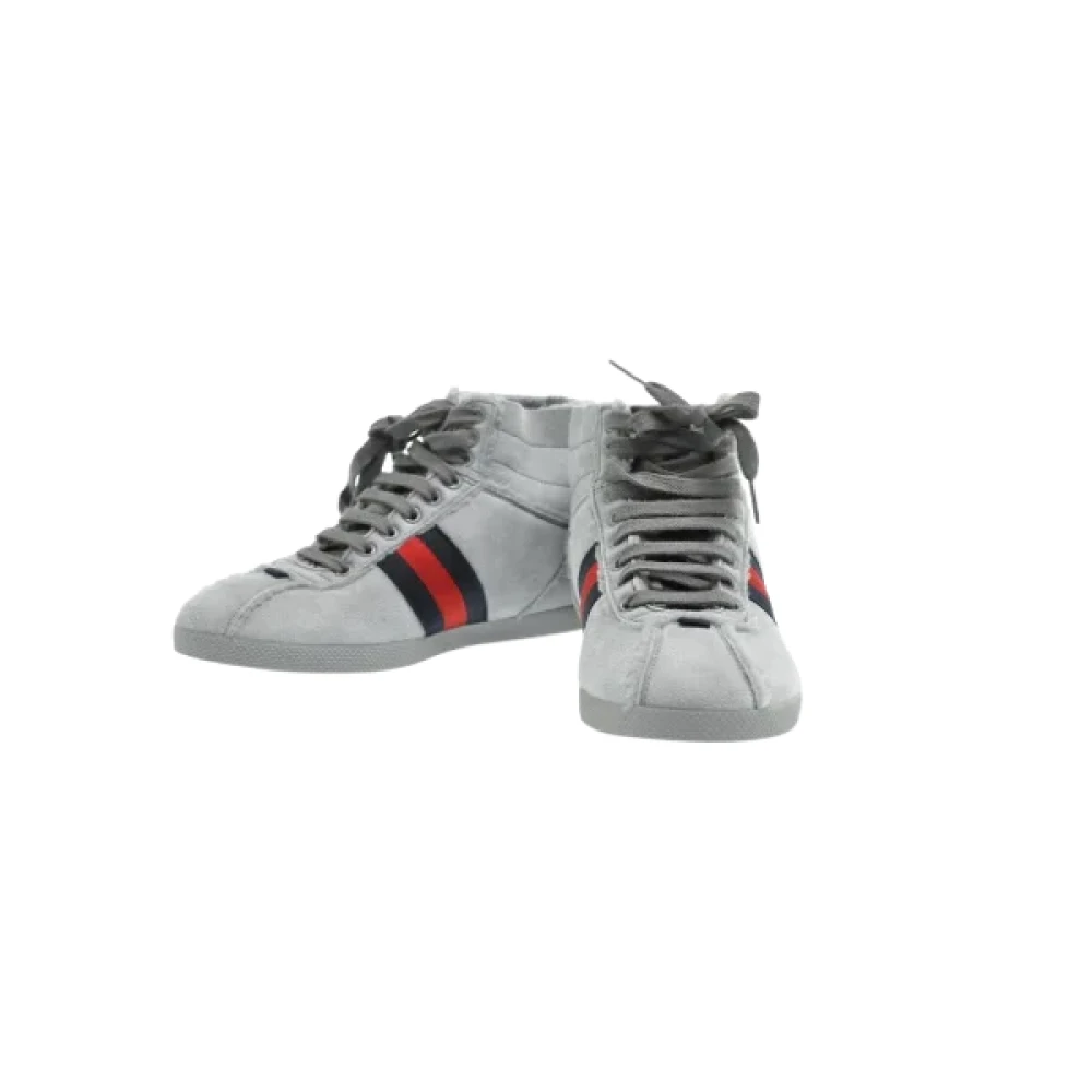 Gucci Vintage Pre-owned Suede sneakers White Dames