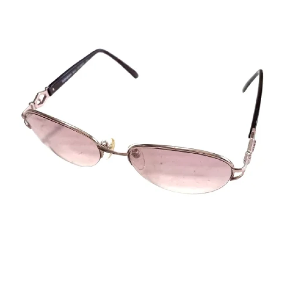 Saint Laurent Vintage Pre-owned Metal sunglasses Pink Dames
