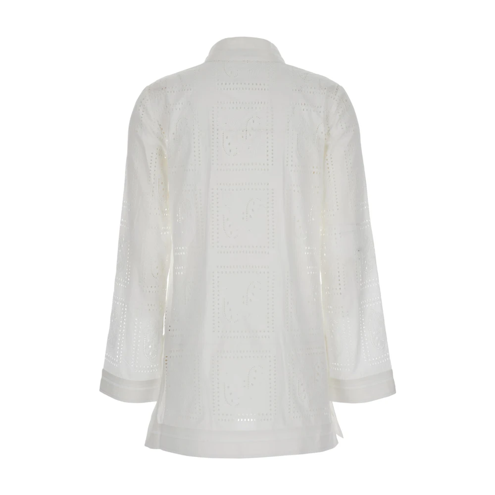 TORY BURCH Witte Eyelet Tuniek Shirt White Dames