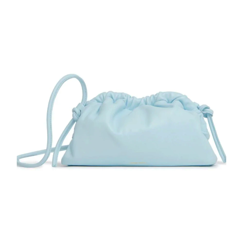 Mansur Gavriel Blauwe Schoudertas met Logo Print Blue Dames