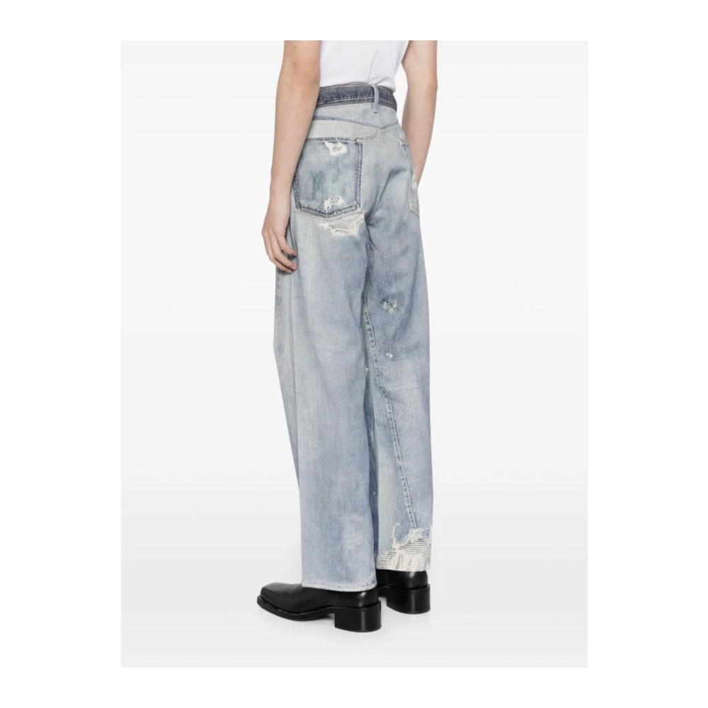 Our Legacy Digital Denim Print Jeans Blue Heren