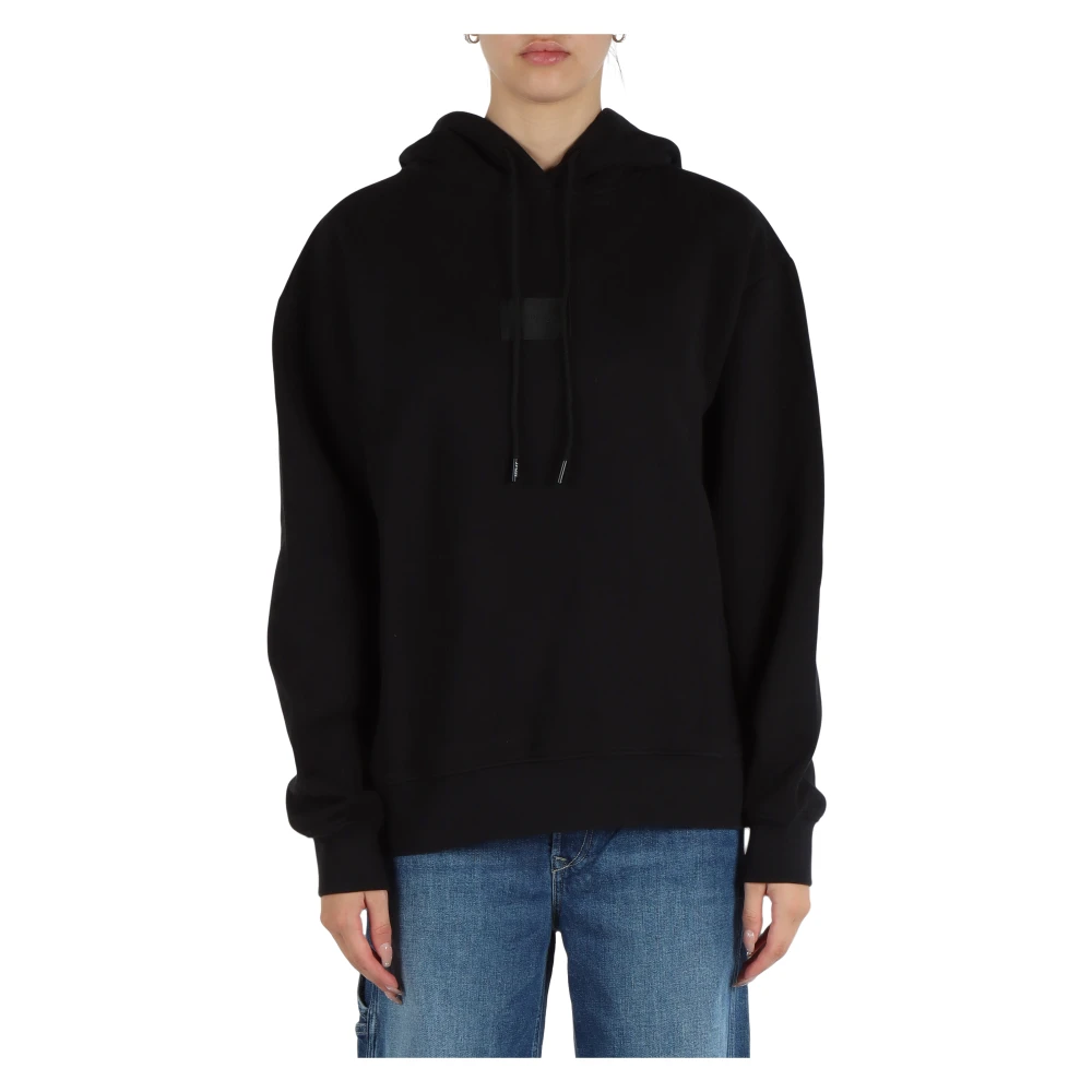 Replay Katoenen hoodie met logolabel Black Dames