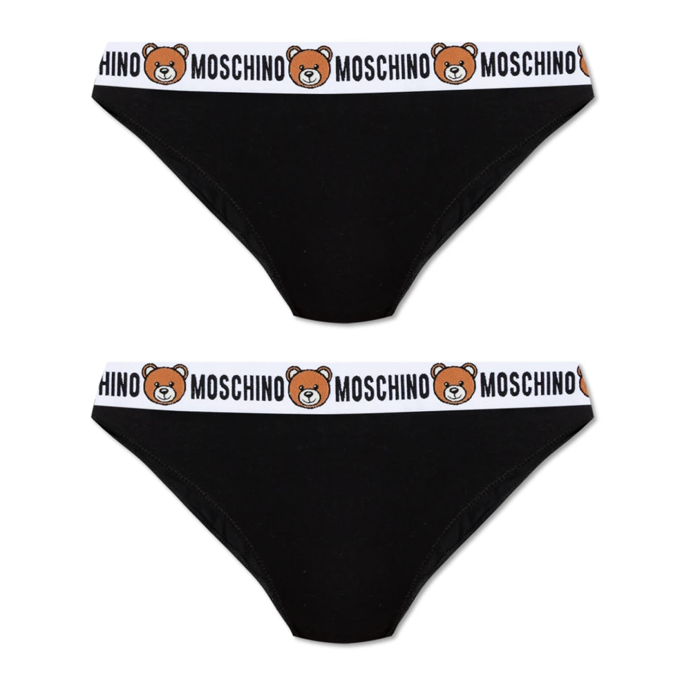Moschino Twee-pack slips Black Dames