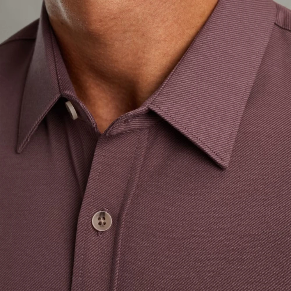 Cast Iron Twill Jersey 2 Tone Overhemd Brown Heren