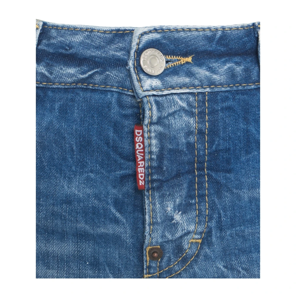 Dsquared2 Blauwe Slim Fit Distressed Jeans Blue Dames