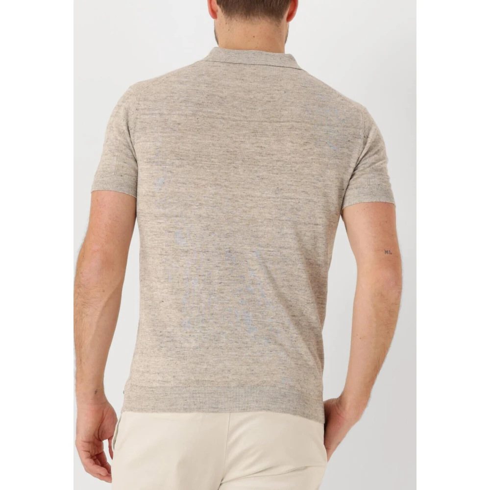 Gentiluomo Beige Polo No Button SS Beige Heren