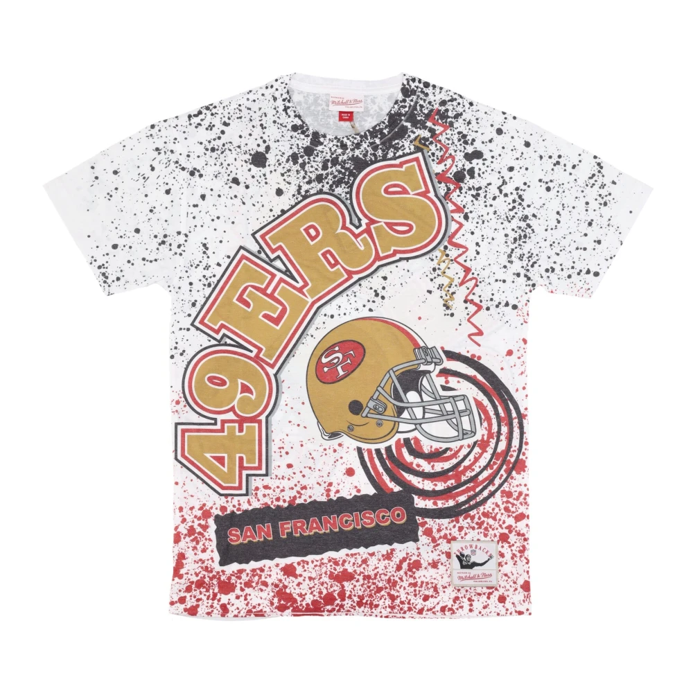 Mitchell & Ness NFL Team Burst Tee Wit Multicolor Heren