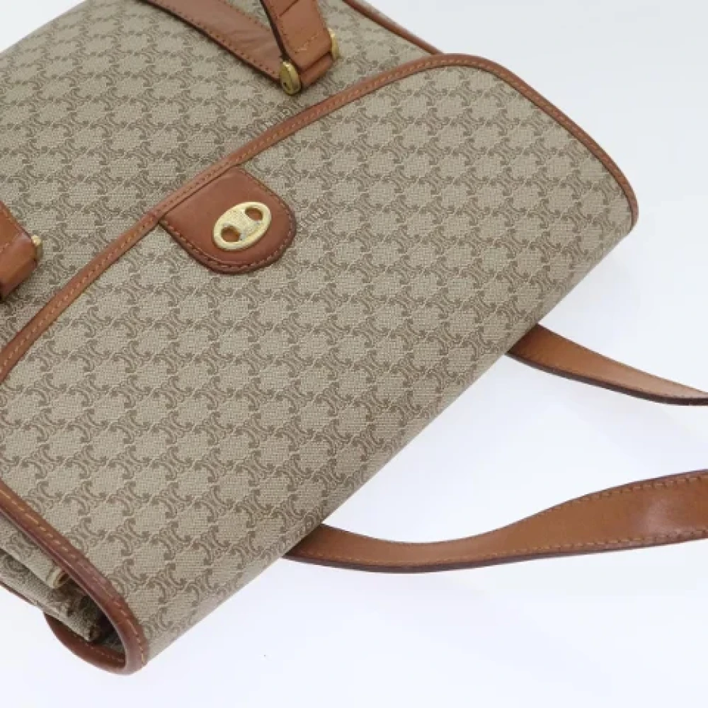 Celine Vintage Pre-owned Canvas handbags Beige Dames