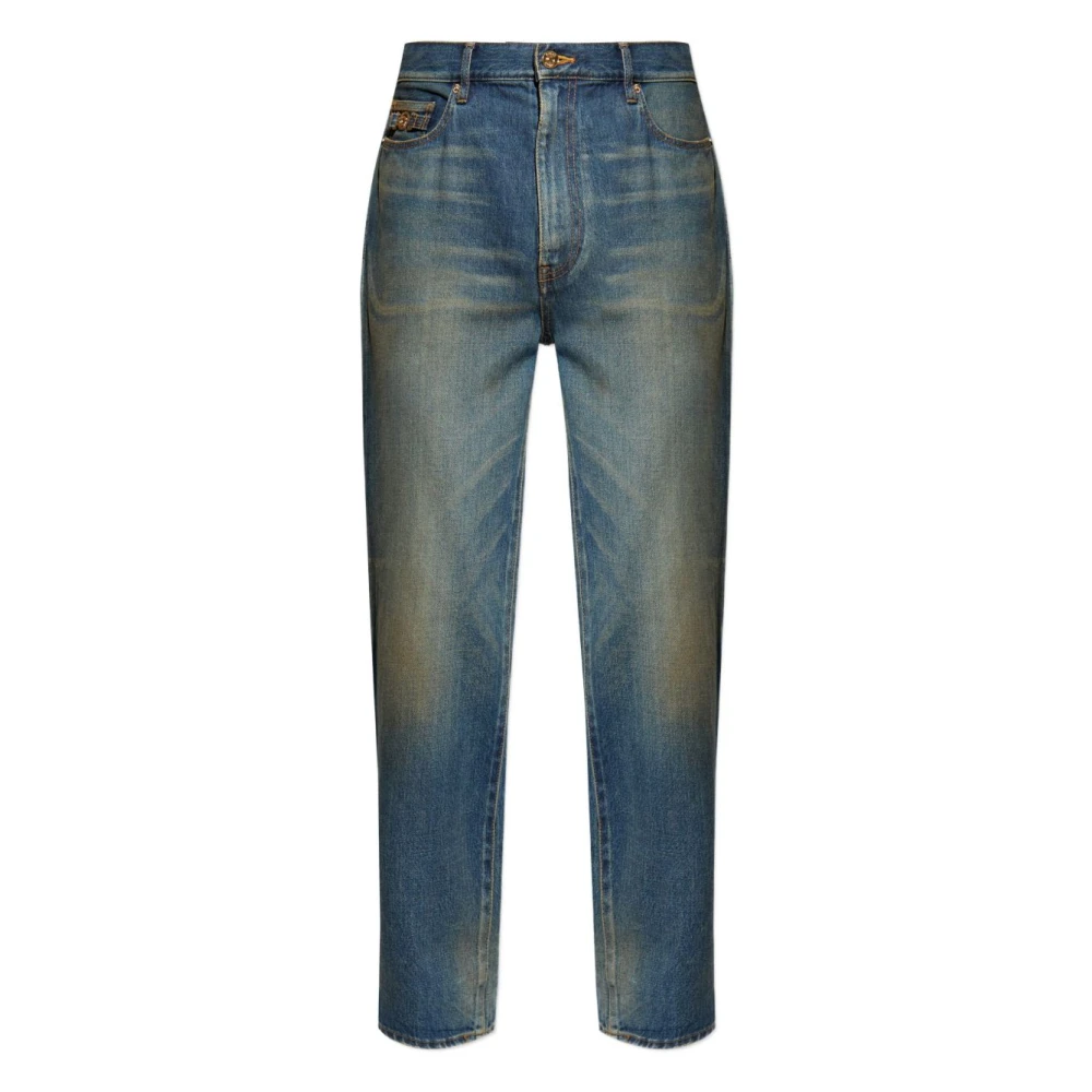 Versace Men's Blue Made In Japan Pencil-Fit Jeans
