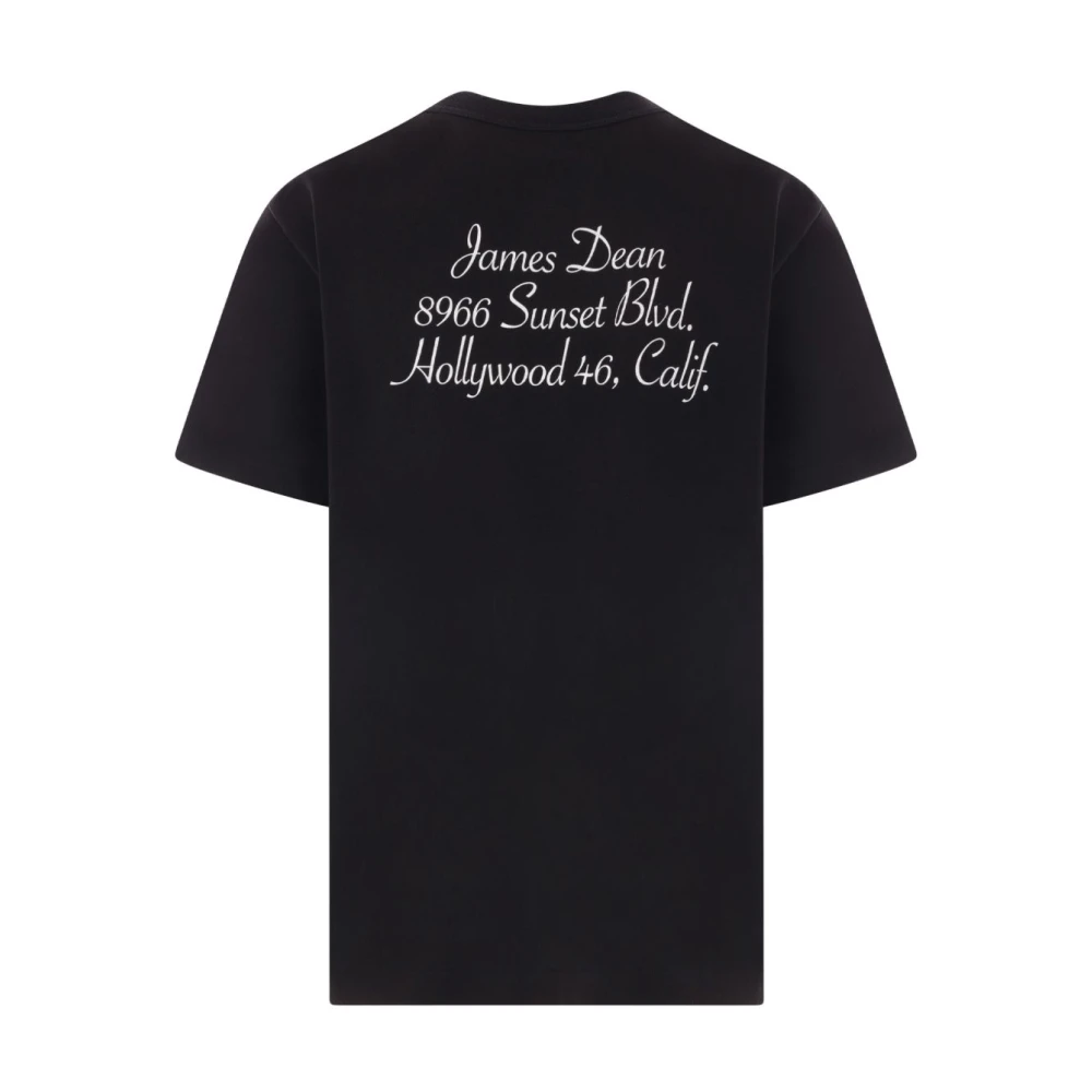 Sacai Zwart T-shirt met fotoprint Black Heren