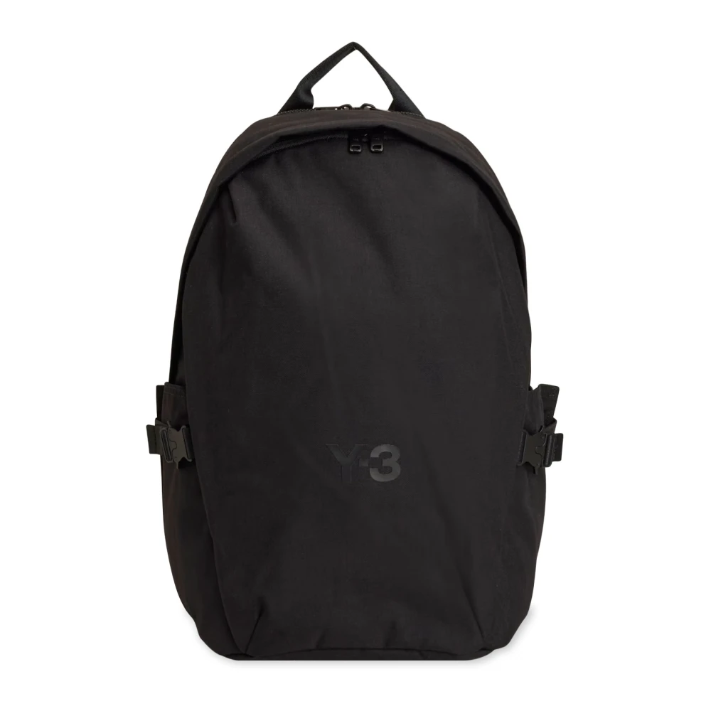 Y-3 Men's Black Backpacks, One Size, Stylish Bags With Multiple Compartts