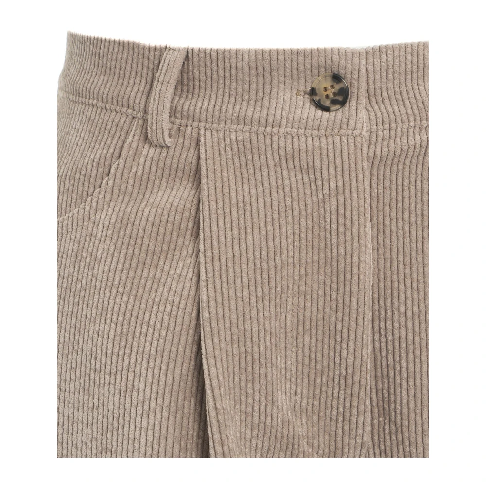 8pm Chique Beige Corduroy Broek Aw24 Beige Dames
