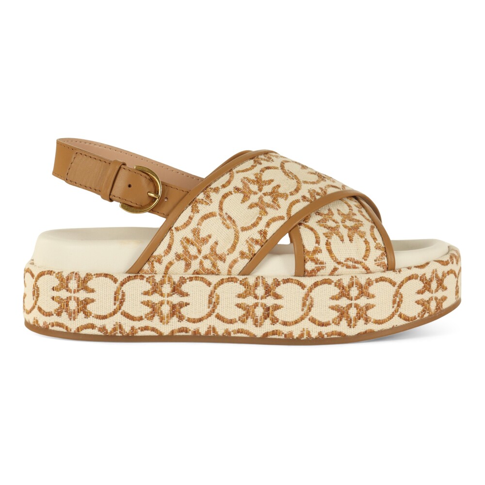 Sandalen met online enkelveters