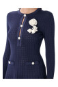 robe-mini-bleue-avec-application-de-fleurs-aw25