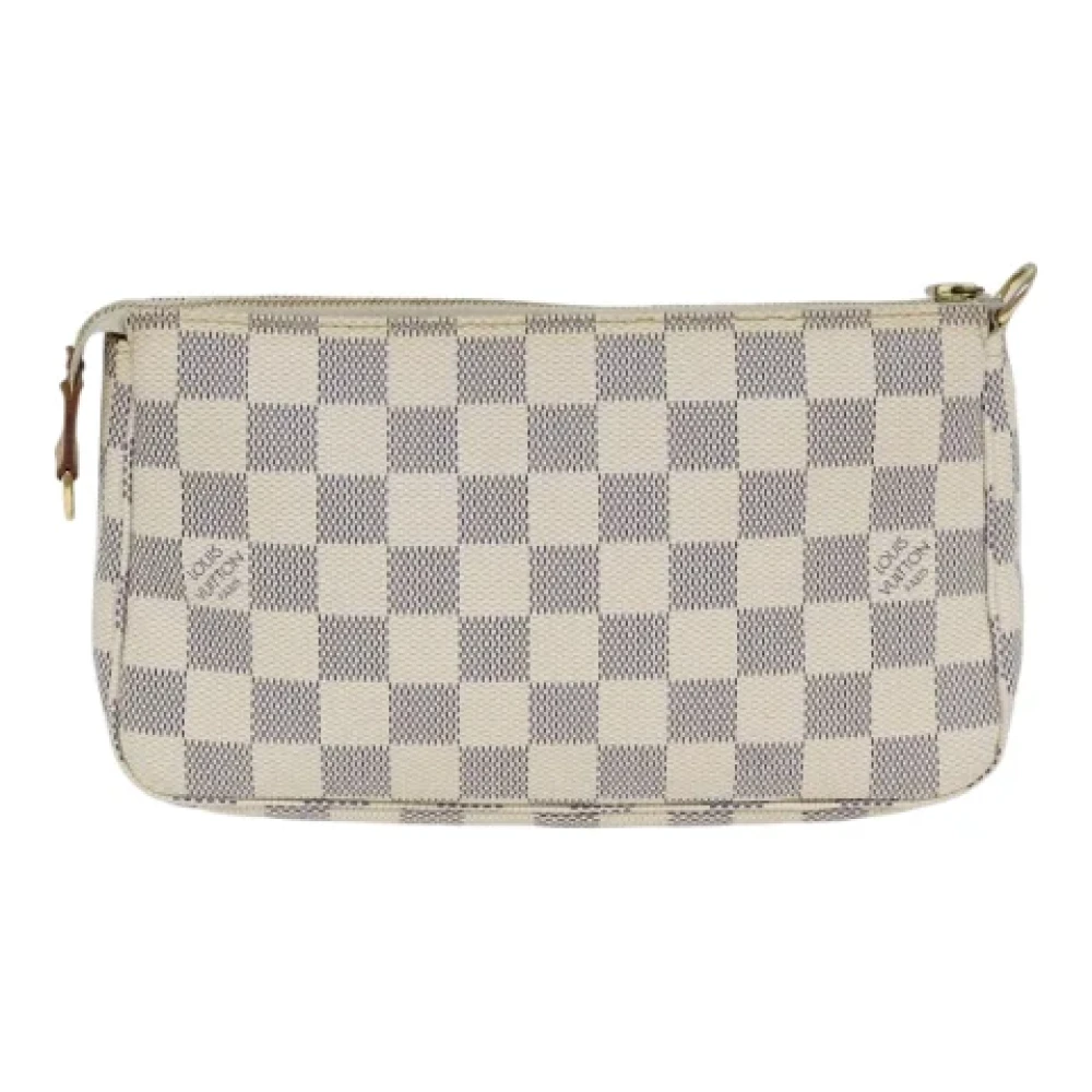 Louis Vuitton Vintage Pre-owned Canvas clutches Beige Dames