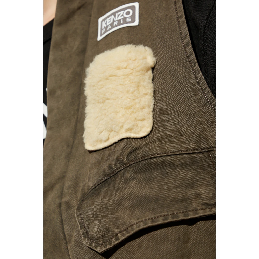 Kenzo Vest met logo Brown Heren