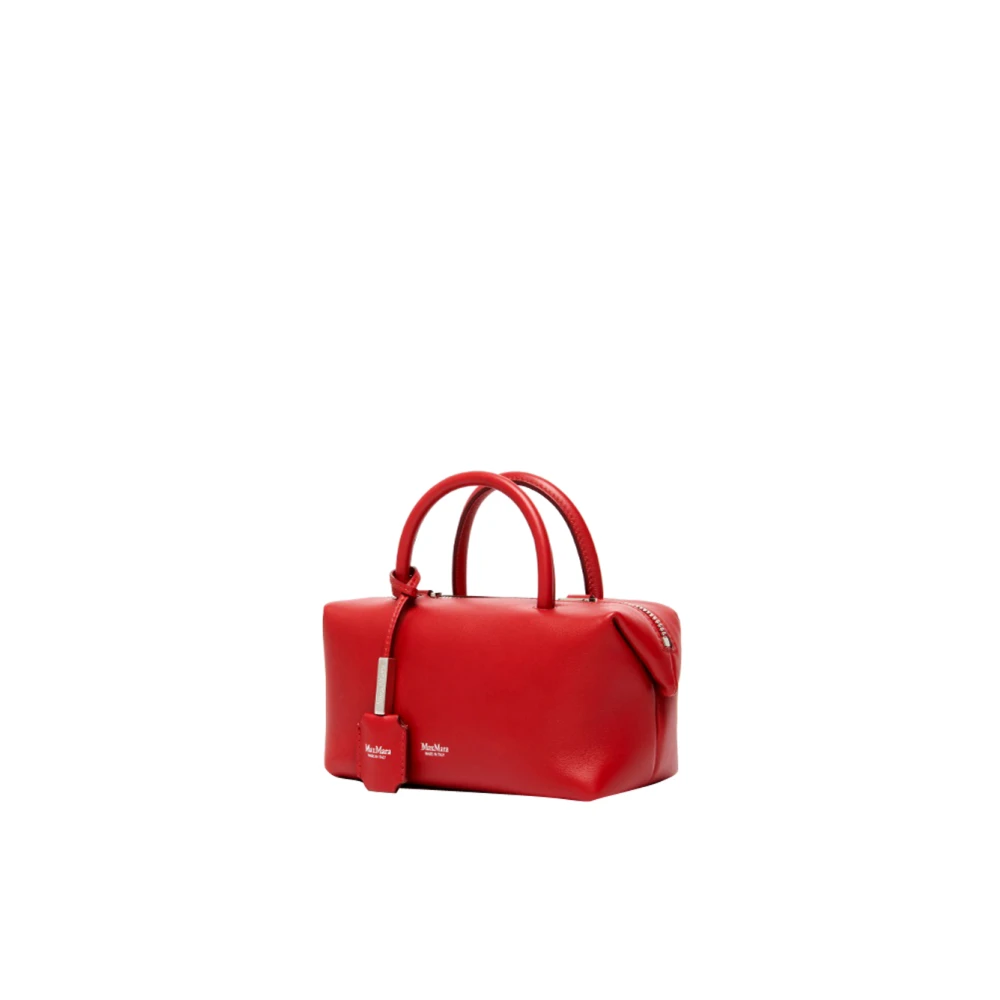 Max Mara Rode leren handtas met afneembare band Red Dames