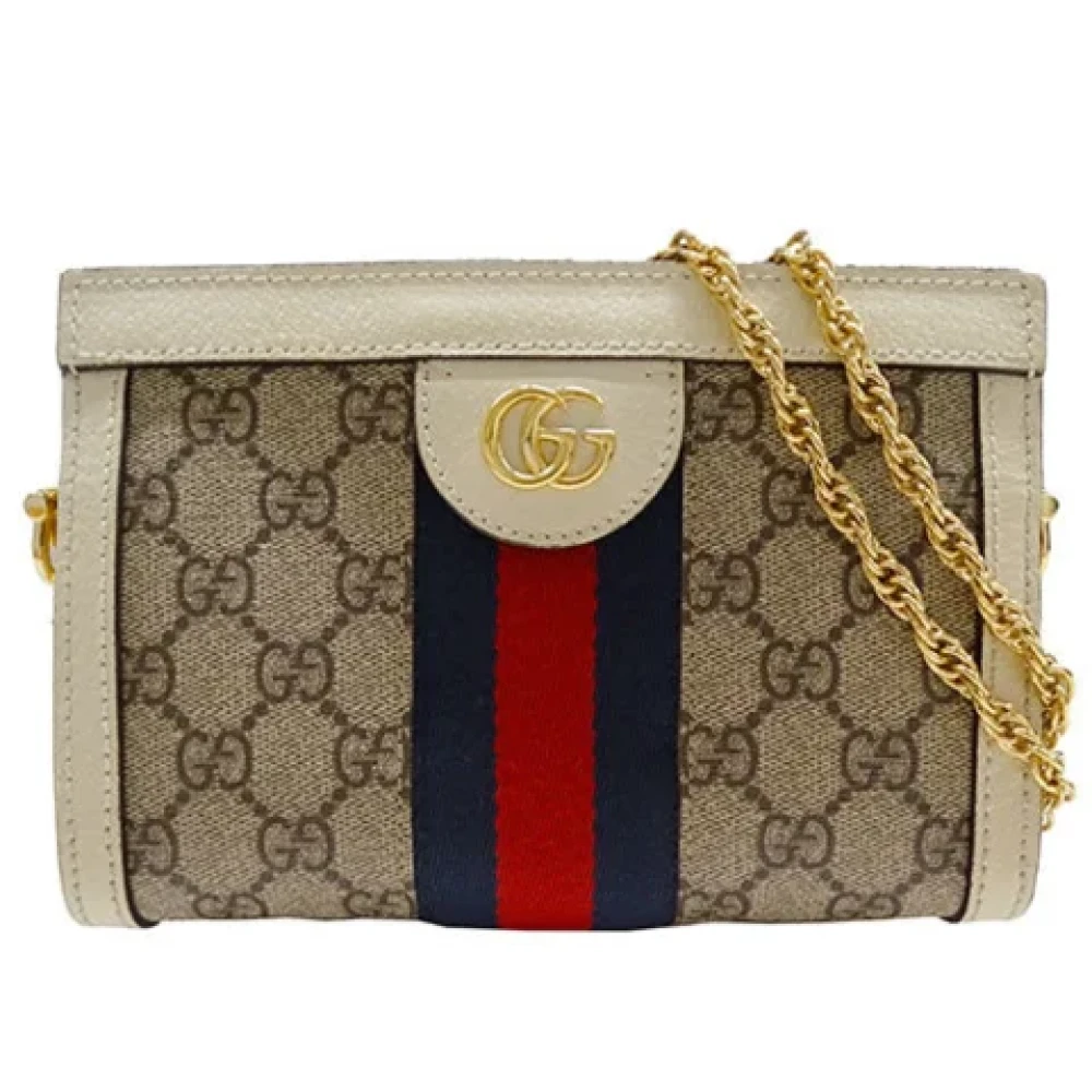 Gucci Vintage Pre-owned Plastic gucci-bags Beige Dames