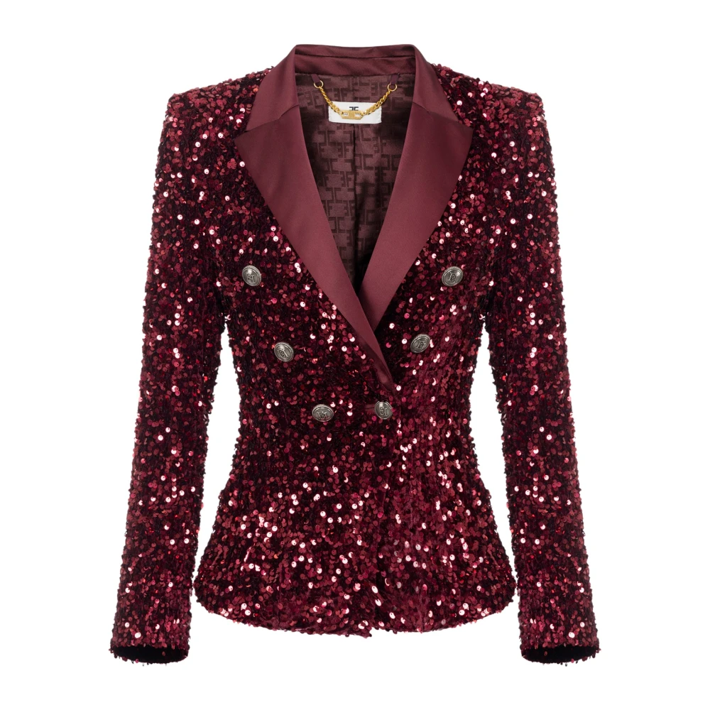 Elisabetta Franchi Stijlvolle Jas voor Vrouwen Red Dames