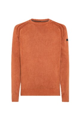 cotton-techno-wash-orange-crewneck-shirt