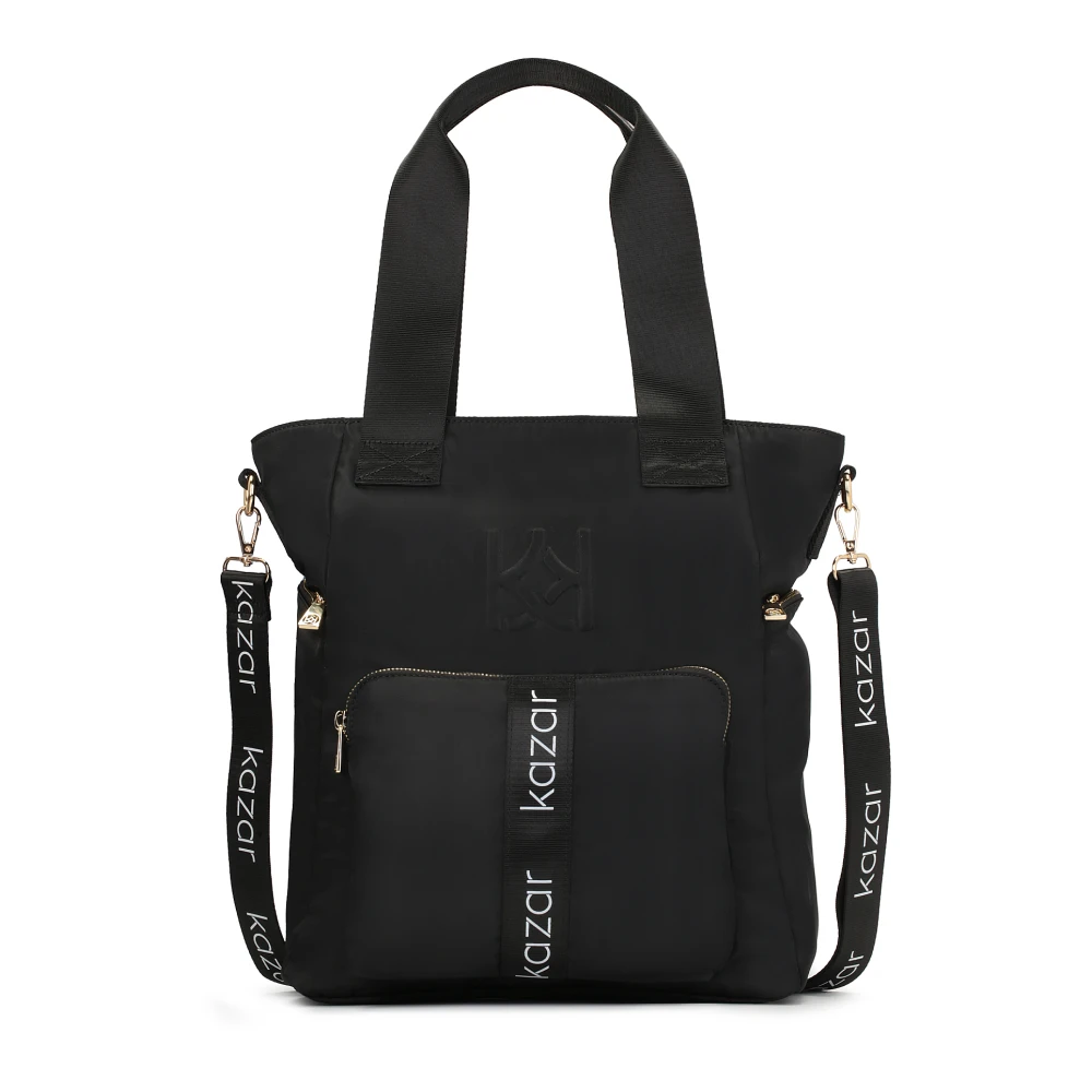 Kazar Praktische zwarte urban tas met handvatten Black Dames