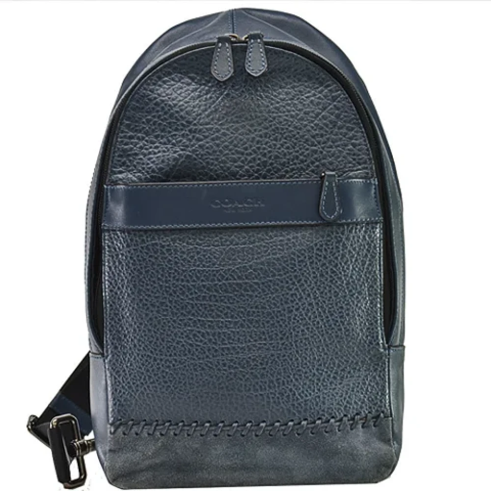 Coach Pre-owned Leather backpacks Blue Dames