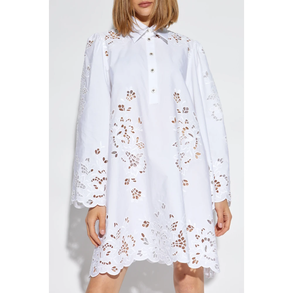 Dolce & Gabbana Opengewerkte jurk White Dames
