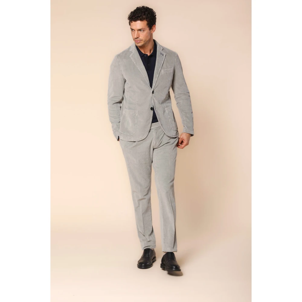Mason's Fluwelen blazer met 500 strepen Gray Heren