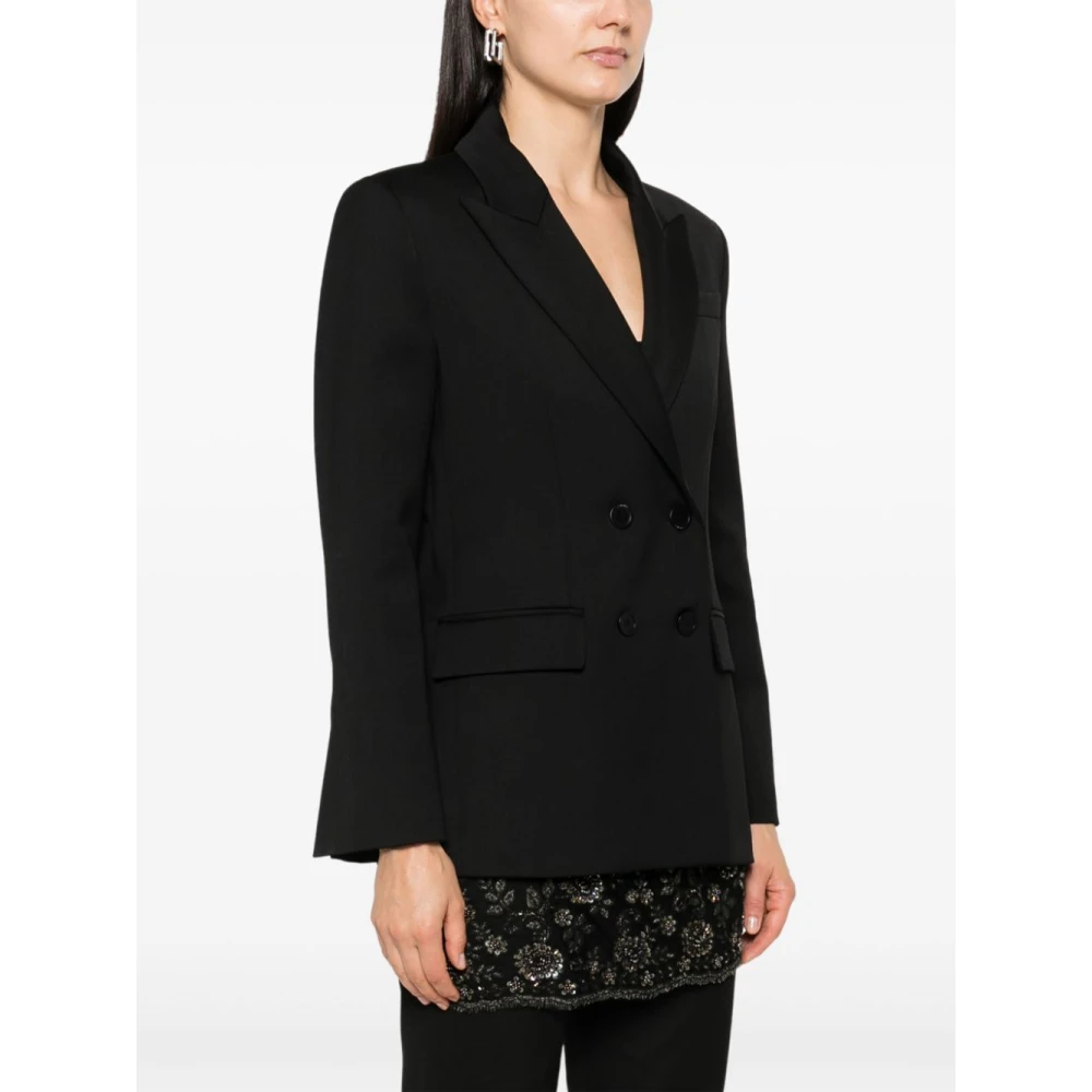 Semicouture Zwarte Alessia Stijlvolle Jurk Black Dames
